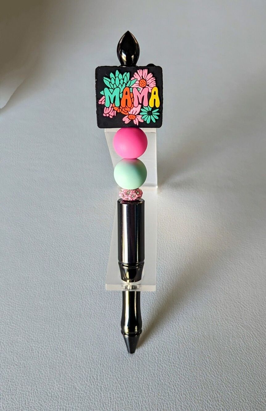 Beaded Pen: Mama (Pink), Gift Idea, NEW